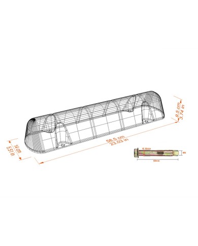Ferma ruota fisso Easystop® + 4 Tasselli