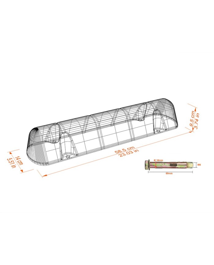 Ferma ruota fisso Easystop® + 4 Tasselli