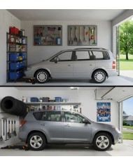Example of how to use the Easystop® to park safely in your garage.